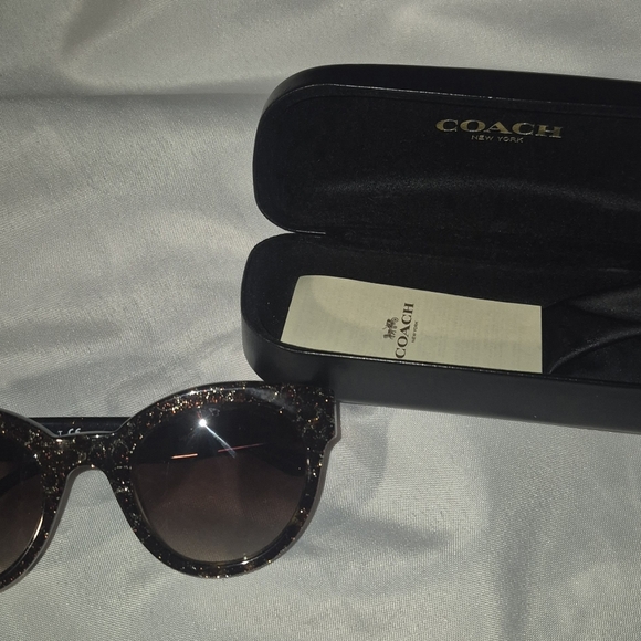 Coach Women Sunglasses Hc8265-554713(51) Tortoise Glitter With Box, Cloth, Book main image 4